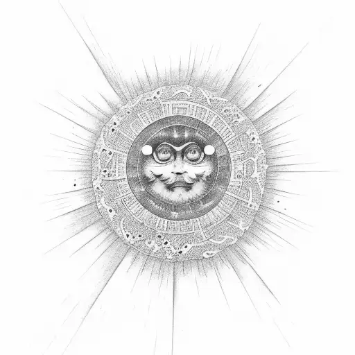 3 Sprigs Of Lavender With A Sun