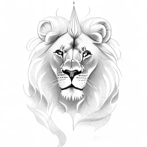 Lion With Lily For Mane