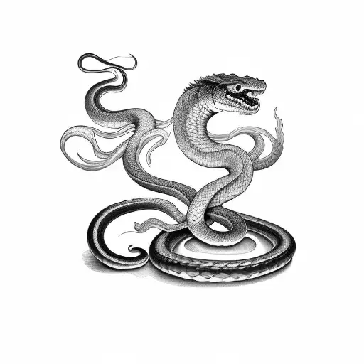 Flames With Snake Coming Around