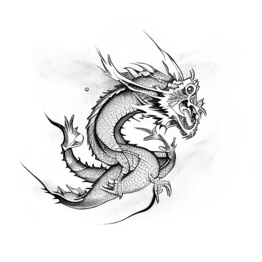 Carpa Koi Convirtendose En Dragon