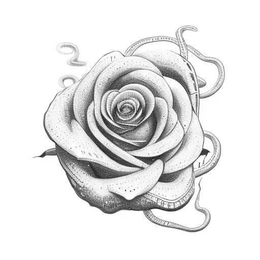 Snake Climbing A Rose