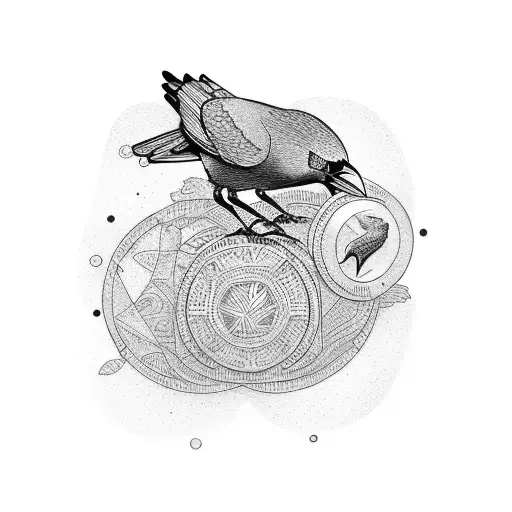 Crow Texting Someone On A Cell Phone