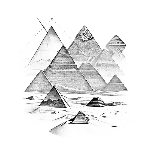 Egyptian Pharo With Pyramid And Rah