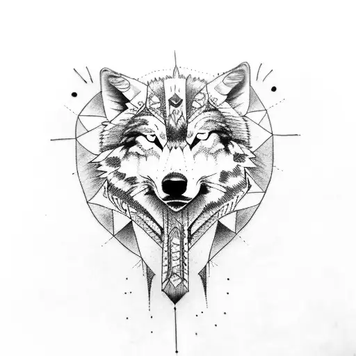 Native American Style Good Wolf Bad Wolf
