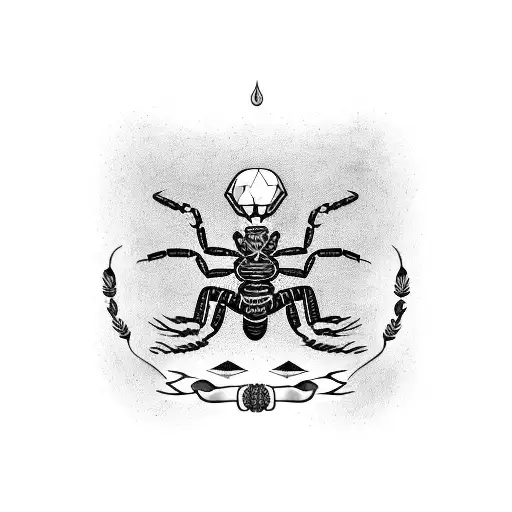 Mexican Flag And A Scorpion Holding Tequila Bottle That Says El Rincon