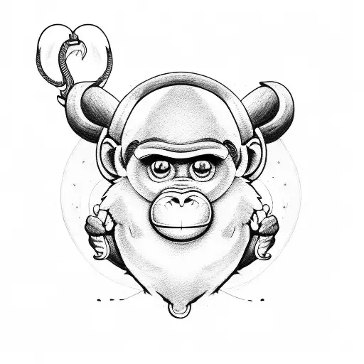 Cowboy Monkey With Banana In Holster