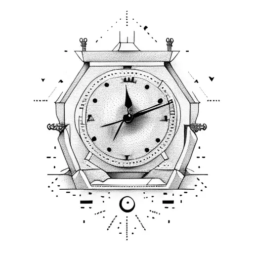 Body Builder Sitting In A Clock