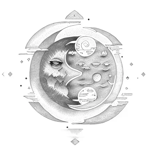 Sun And Moon Touching