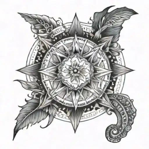 An Intricate Mandala Incorporating Symbols Of Both Pisces And Virgo Zodiac Signs