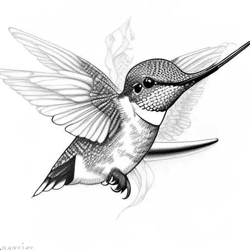 Hummingbird With Bone Wings