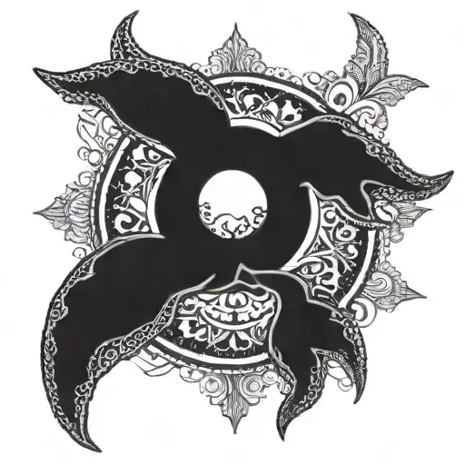 Henna Inspired Patterns Moon Lilith Hand