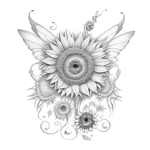 Fairy With Sunflowers