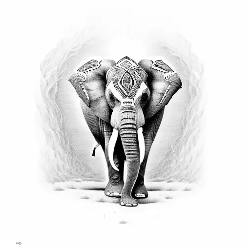 Elephant With Lavender