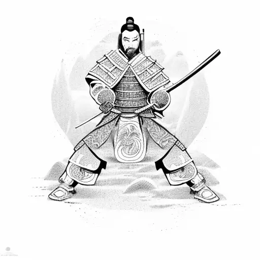 Two Samurai Fighting