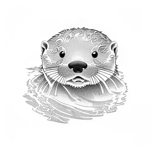 Otter Diving In Water