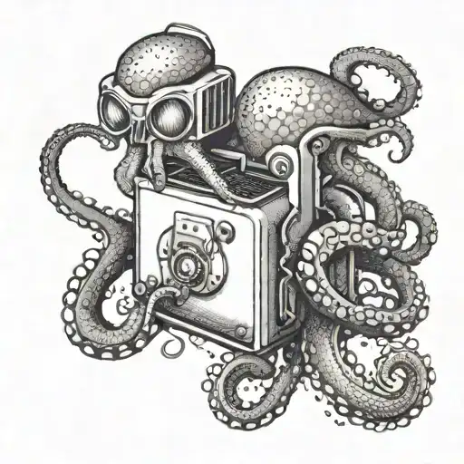 An Octopus Holding A Toaster Like A Treasure