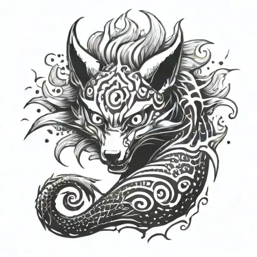 Anime Naruto Nine Tail Fox Angry Face