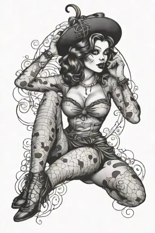 Halloween Pin Up Girl Full Body