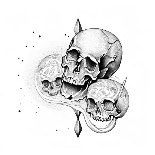 Hourglass With Skull