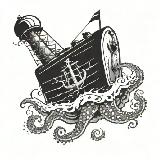 Kraken Sinking A Toaster Shaped Ship
