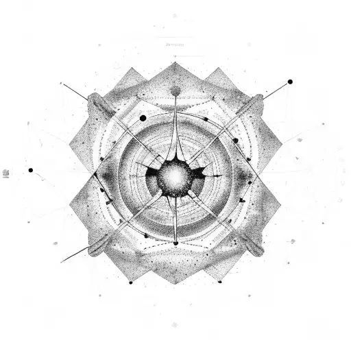 Galaxy With Constellations Forming Scientific Formulas