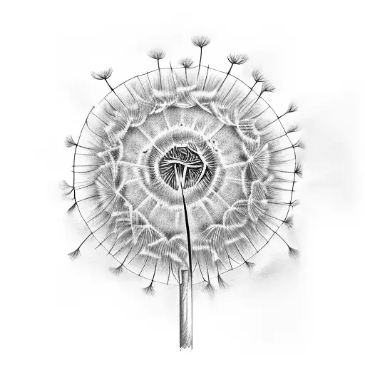 Lute Instrument With Dandelion Flowers