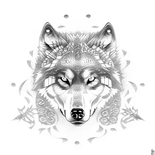 Chest Tattoo Wolf And Bear