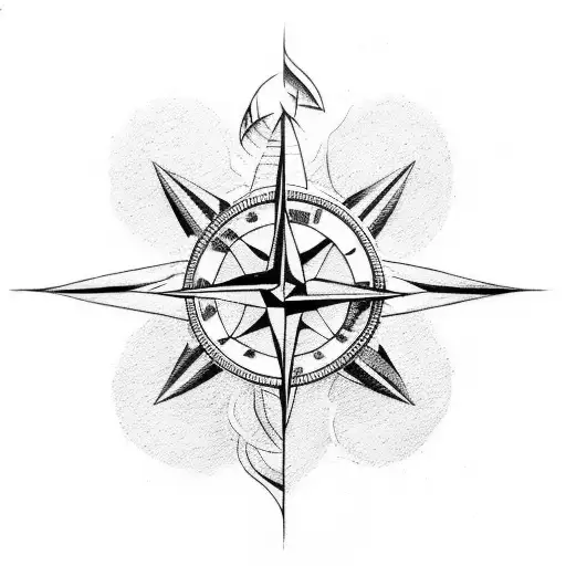 Bow And Arrow With Compass Sibling