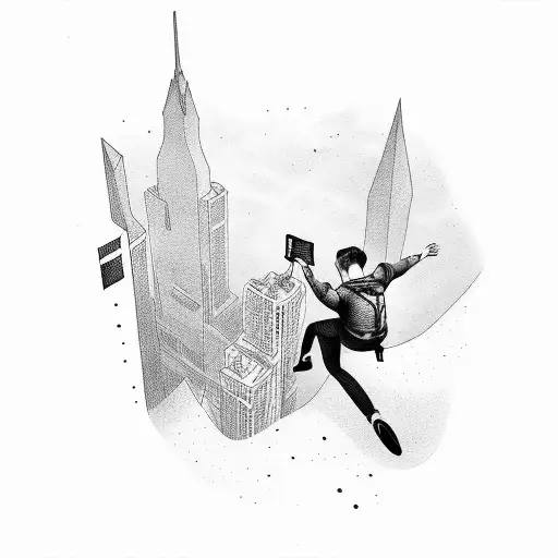 Guy Falling From A Skyscraper