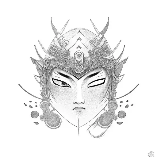 Samurai Mask Girl Eyes