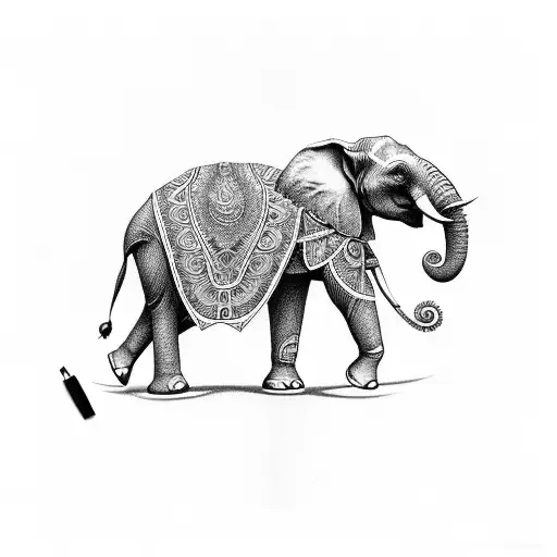 Elephant With La Vender