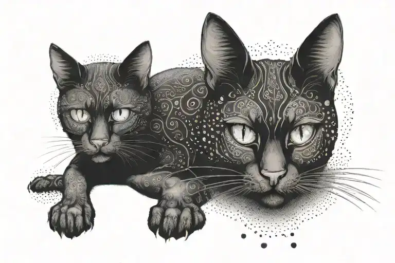 Black Cat With Three Eyes