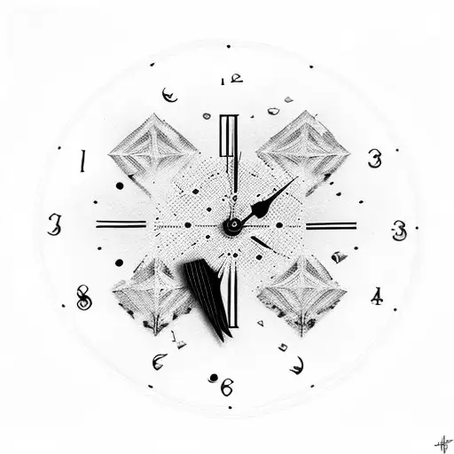 A Clock With Shattered Pieces Representing A Broken Heart