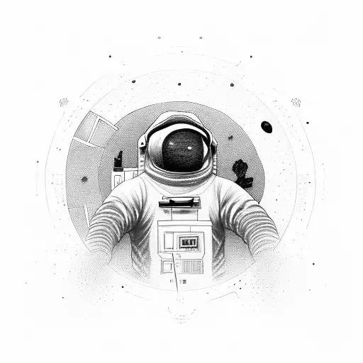 Astronaut With Shirt And Tie