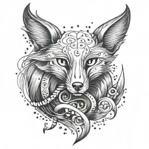 A Medical Symbol Intertwined With A Fox Tail