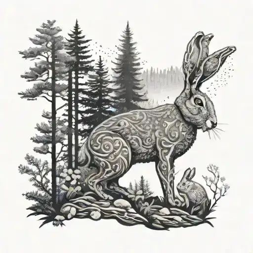 Forest And Rabbit
