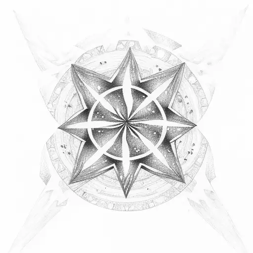 Spiral Galaxy In The Shape Of A 5-Pointed Star