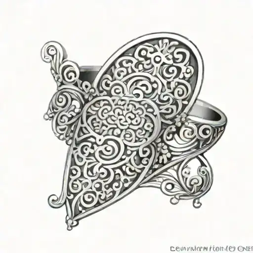 Finger Ring Tattoo Mariage