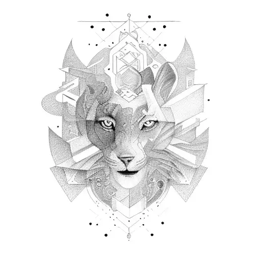 An Abstract Representation Of Self-employment With Symbols And Shapes