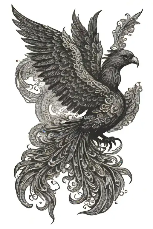 Pheonix Flying Towards The Sun