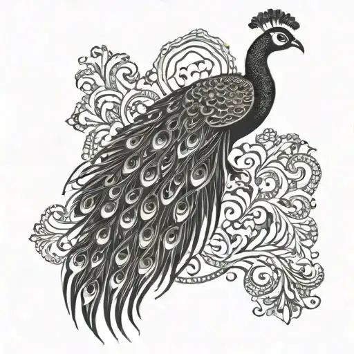 Design A Tattoo Of A Peacock Inspired By Punjabi Embroidery Patterns