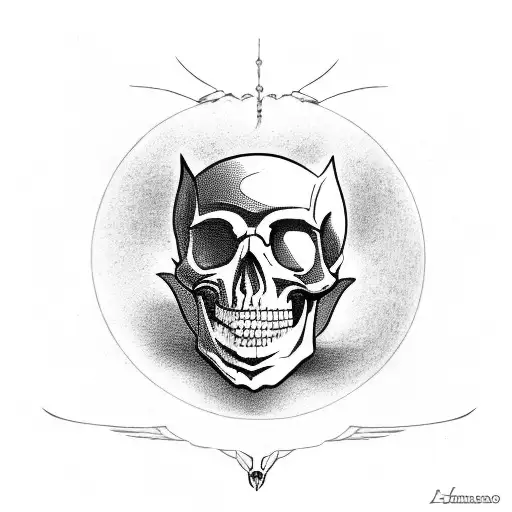 Teacup With Skull On It And A Hummingbird In It