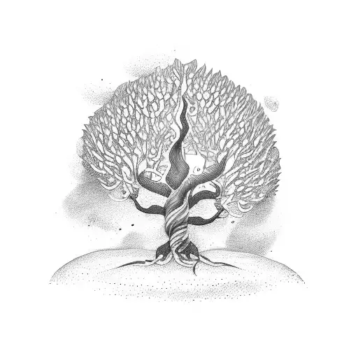 Ceiba Tree With Hanging Lianas