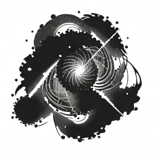 A Spiral Galaxy Intertwined With Lines Of Code