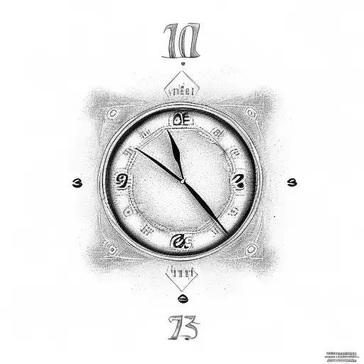 A Clock With The Numbers Replaced By Symbols From The Matrix