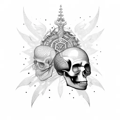 Valkiria And Skull In Head