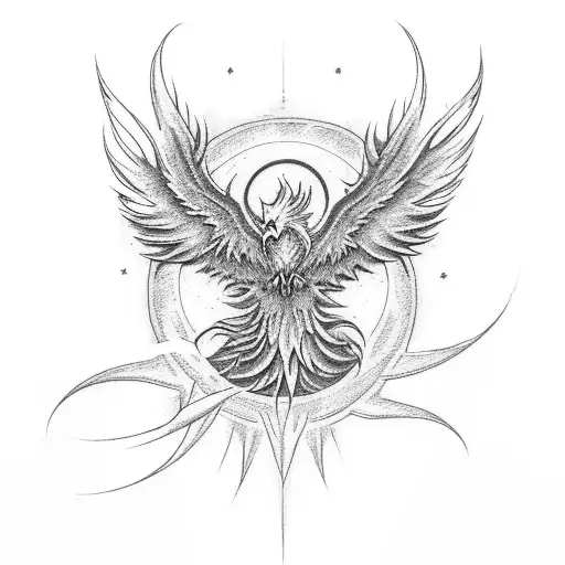 A Mythical Phoenix Rising From A Nuclear Explosion