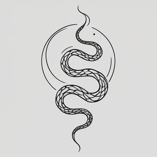 Moonlit Serpent’s Path Tattoo idea
