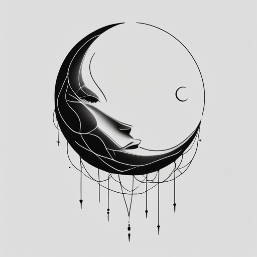 Moonlit Cry Tattoo idea
