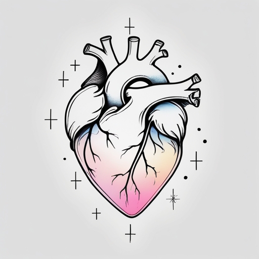 Celestial Heart Tattoo idea